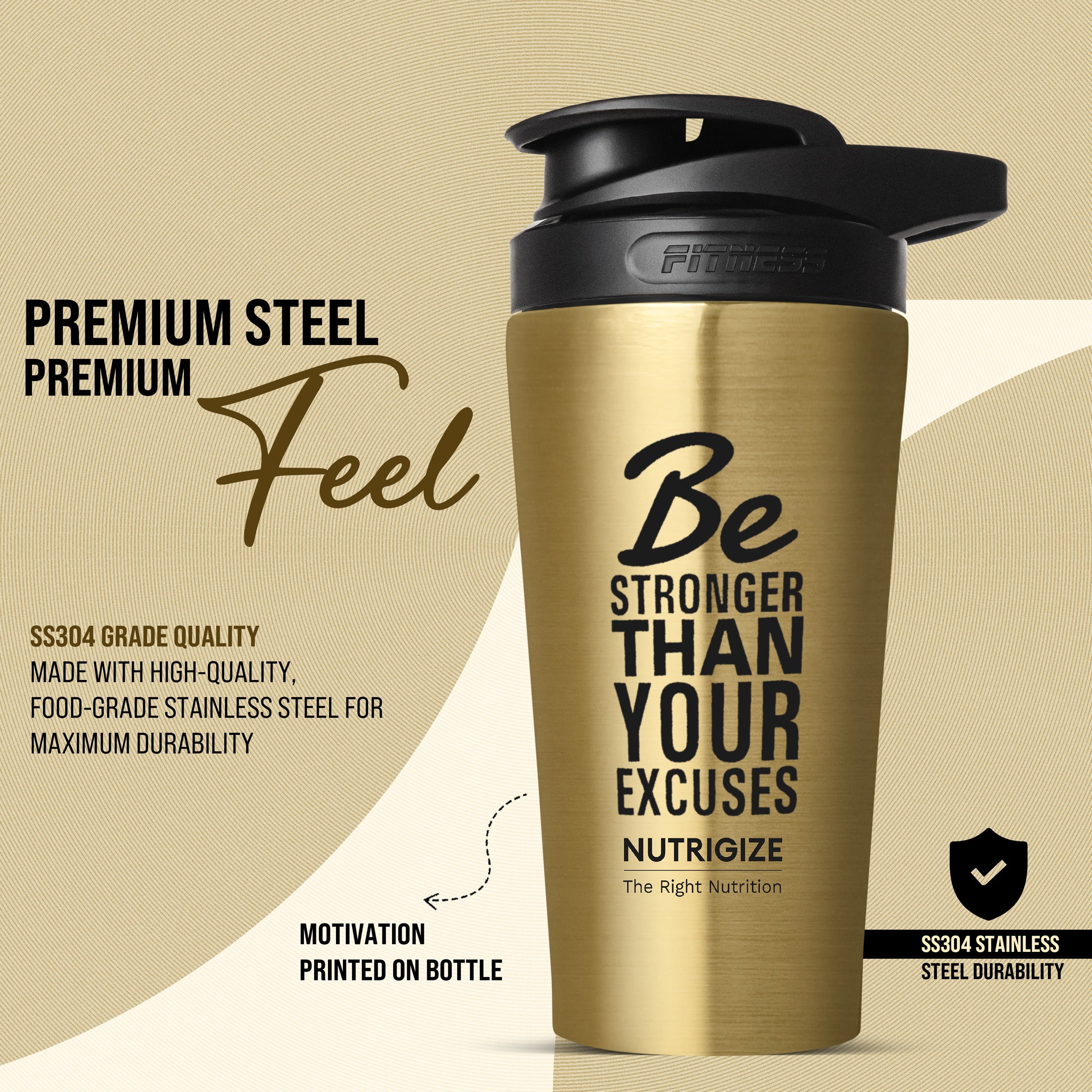 Stainless Steel Shaker 700ml – leak proof 304 SS food grade steel