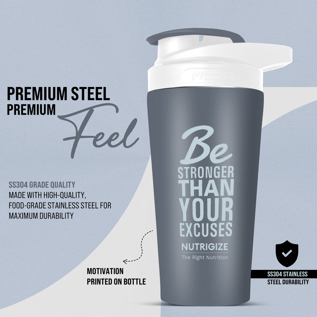Stainless Steel Shaker 700ml – leak proof 304 SS food grade steel