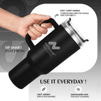 Nutrigize Stainless Steel Tumbler with Straw (Hot & Cold), 1200 ml