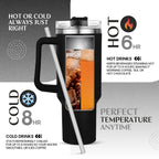 Nutrigize Stainless Steel Tumbler with Straw (Hot & Cold), 1200 ml