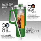 Nutrigize Stainless Steel Tumbler with Straw (Hot & Cold), 1200 ml