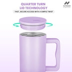 Nutrigize Stainless Steel Tumbler with Straw & Cleaner (Hot & Cold), 1200 ml