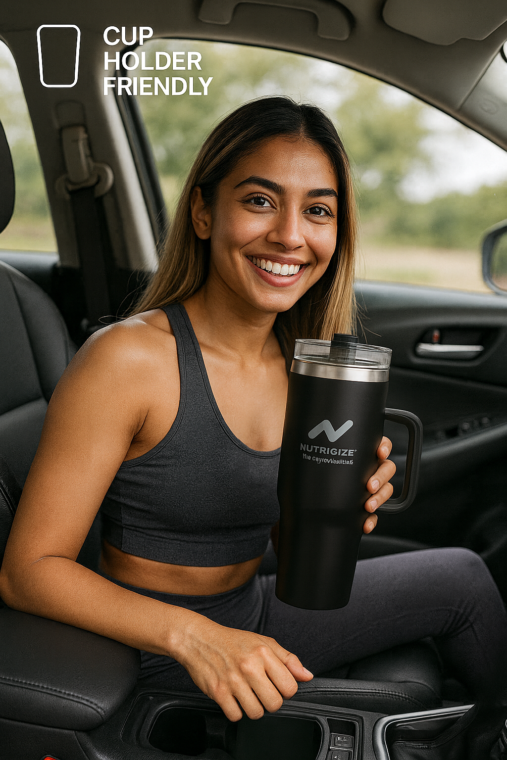 Nutrigize Stainless Steel Tumbler with Straw (Hot & Cold), 1200 ml