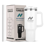 Nutrigize Stainless Steel Tumbler with Straw (Hot & Cold), 1200 ml