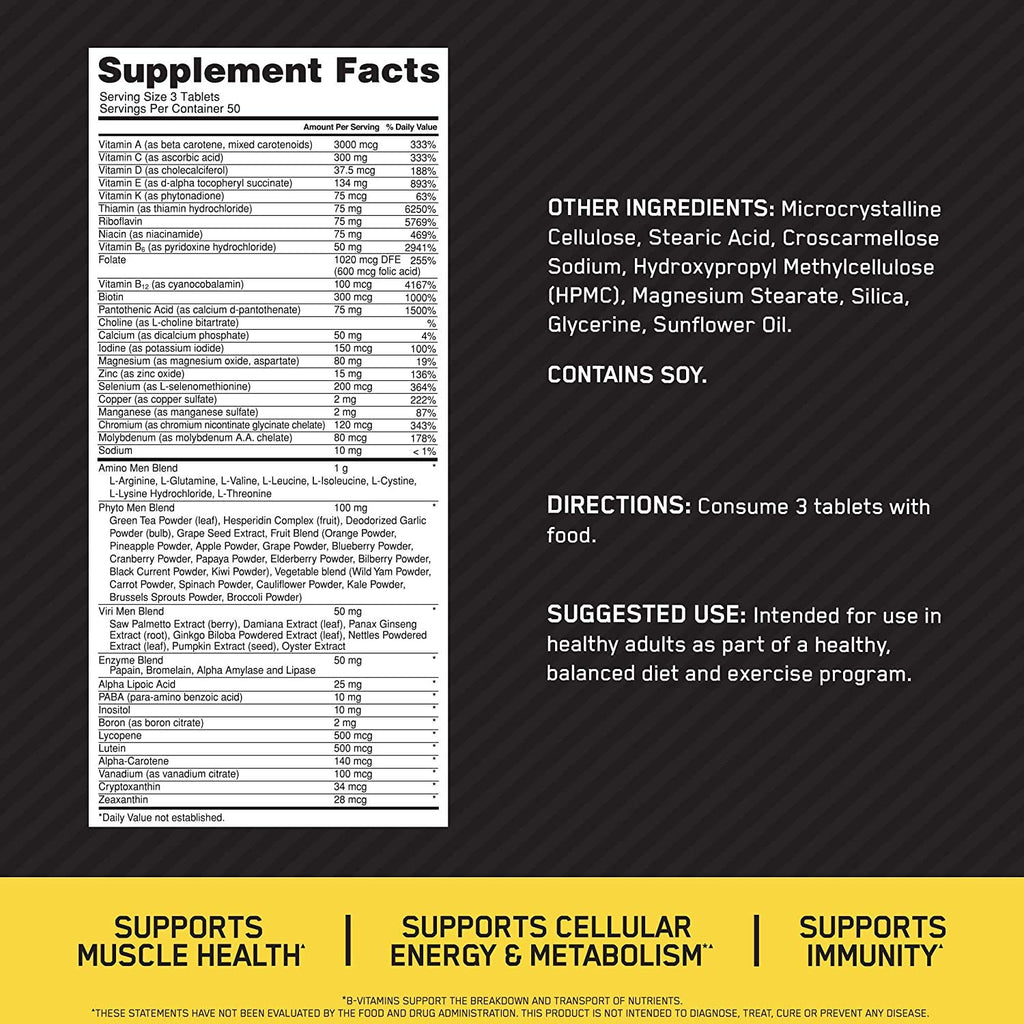 Optimum Nutrition (ON) Opti-men Multivitamin 150 count