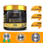 One Science Micronized Creatine Monohydrate Powder, 300gm, 100 servings