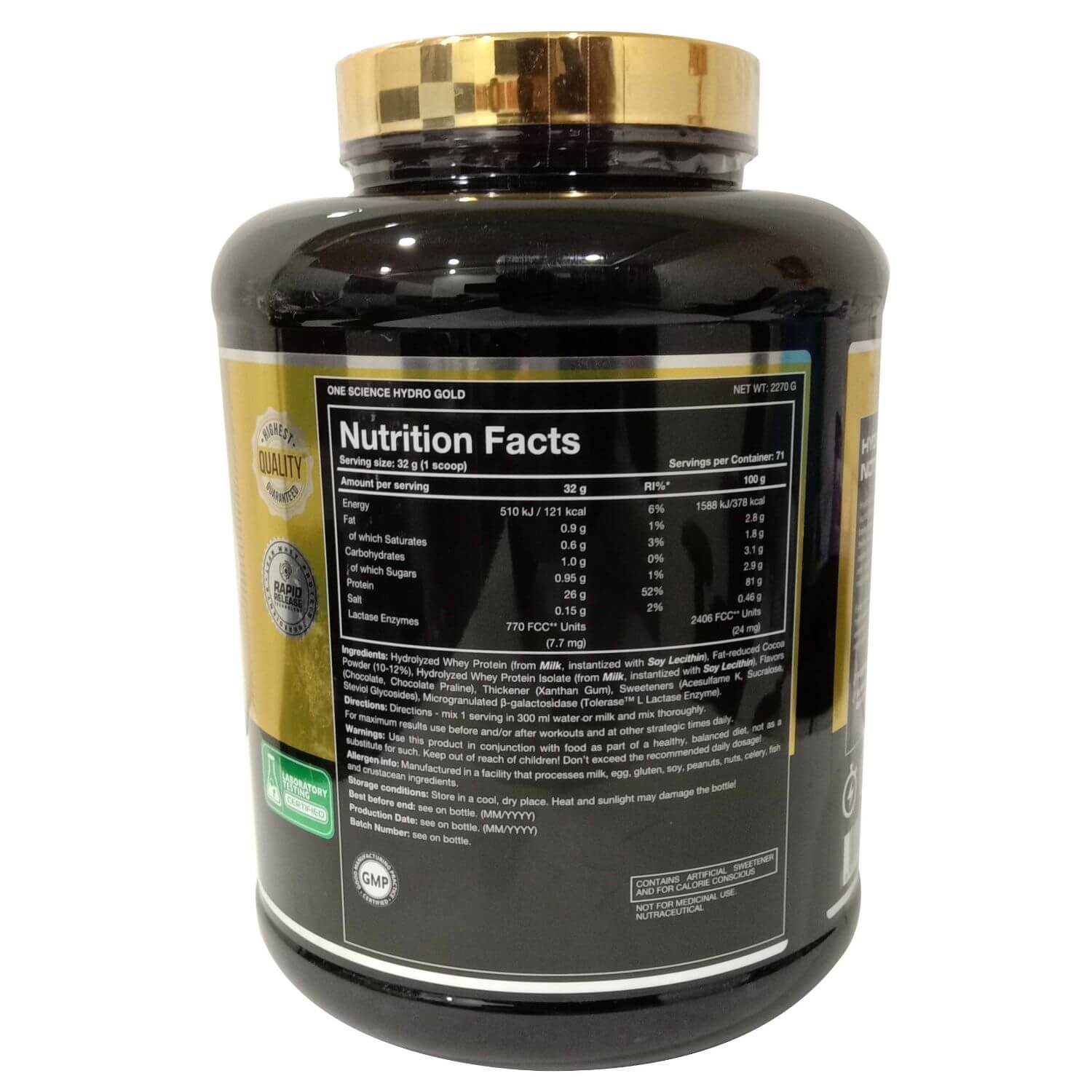 One Science Nutrition (OSN) HYDRO GOLD Hydrolysed Whey Protein Powder 5lb (2.27kg) - One Science -