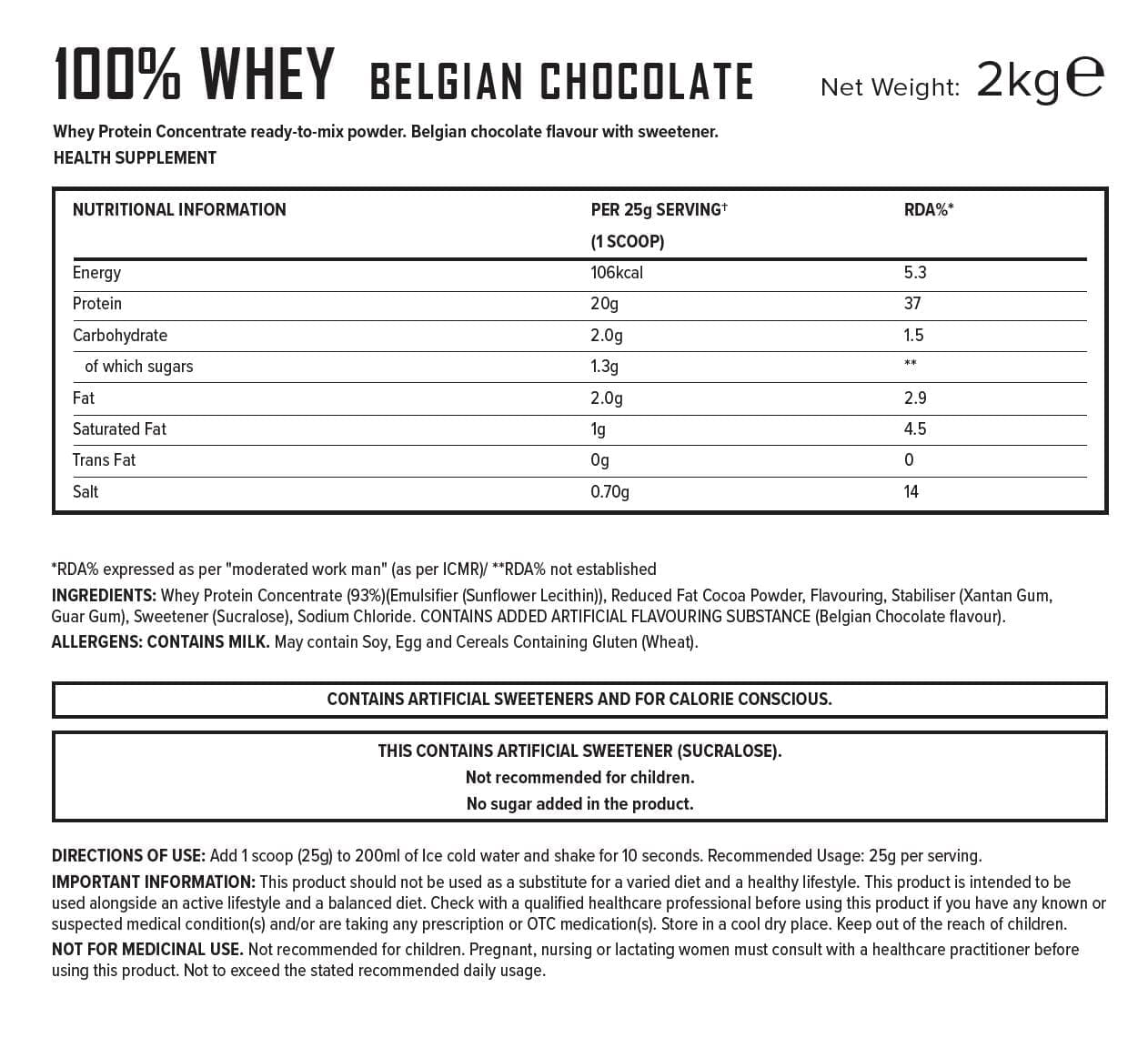 PhD Nutrition 100% Whey Protein Grass Fed, 2 kg - PhD Nutrition -