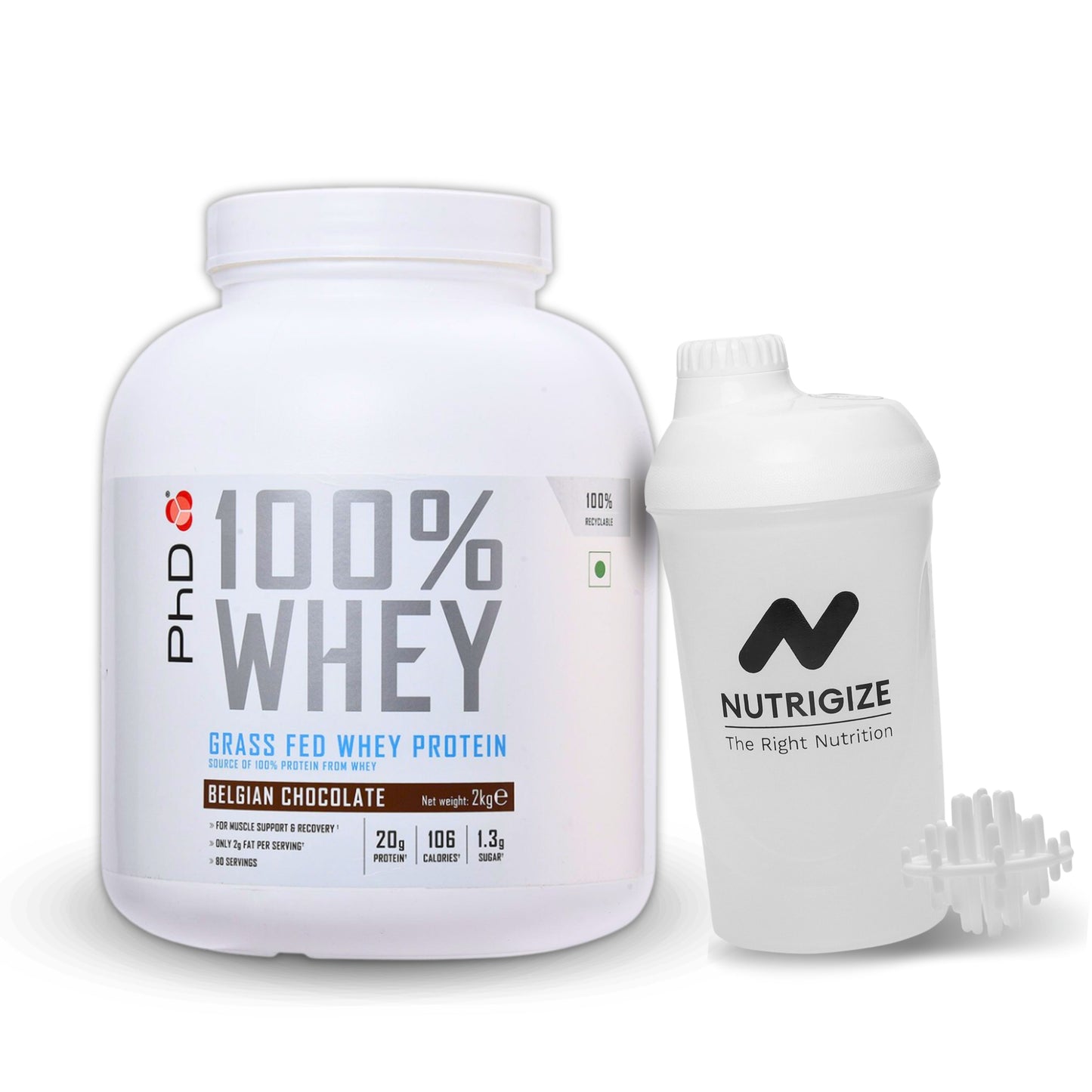 PhD Nutrition 100% Whey Protein Grass Fed, 2 kg