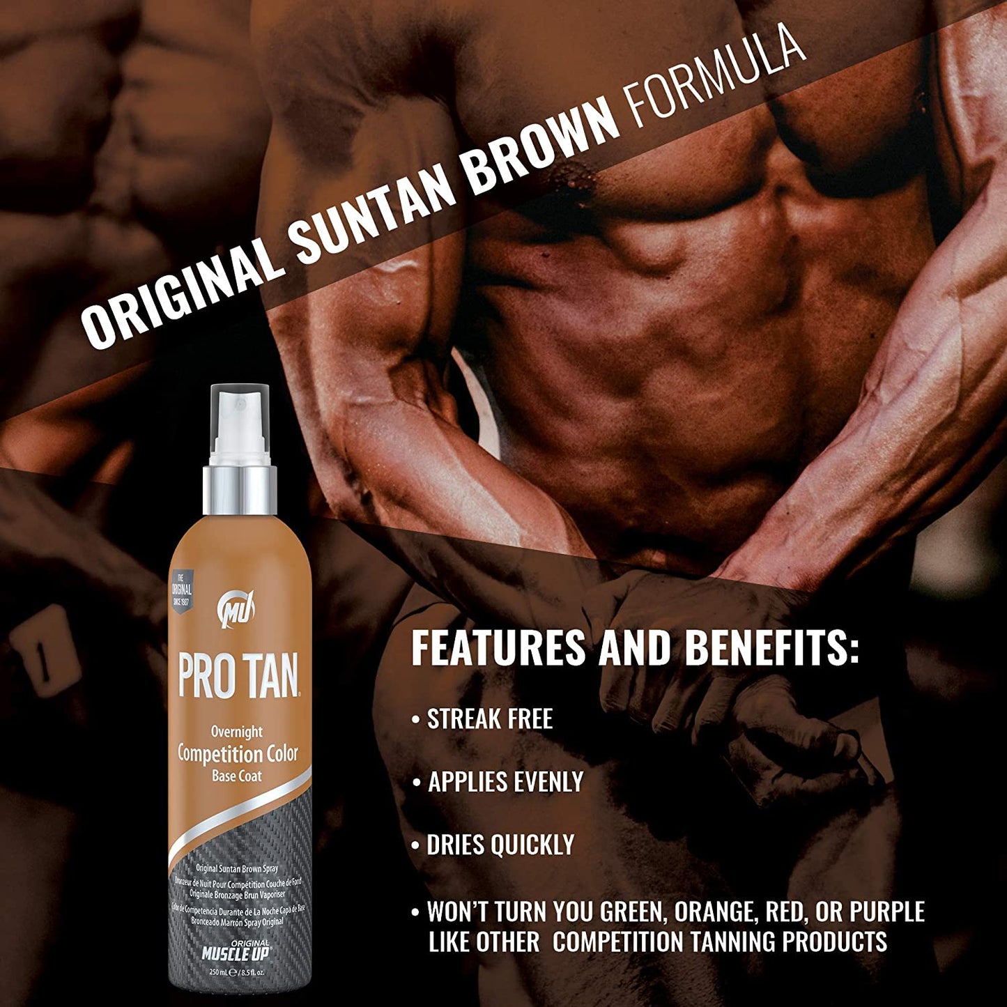 ProTan Overnight Competition Color with Applicator Suntan Brown Spray 250 ml