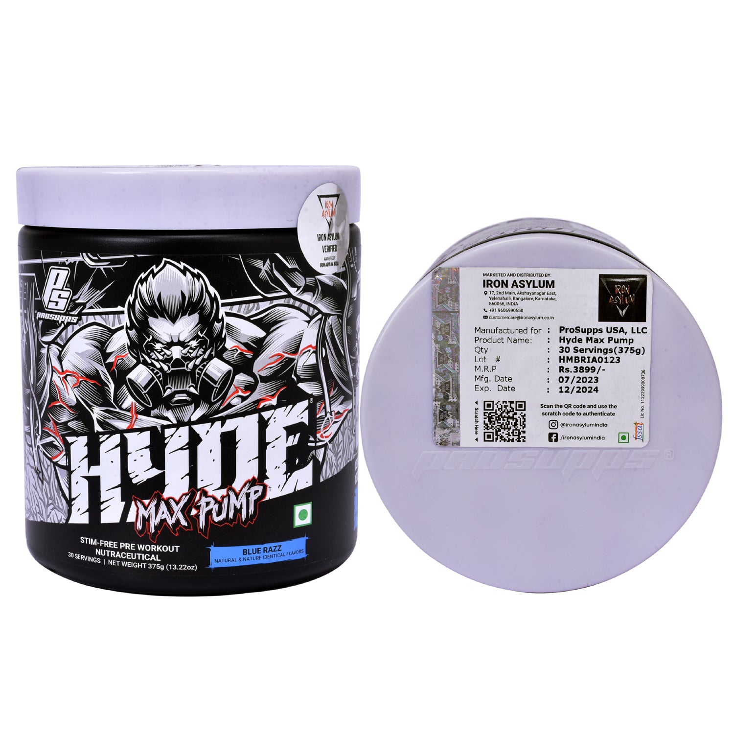 ProSupps Hyde Max Pump, Stim-Free Pre-Workout, 30 Servings