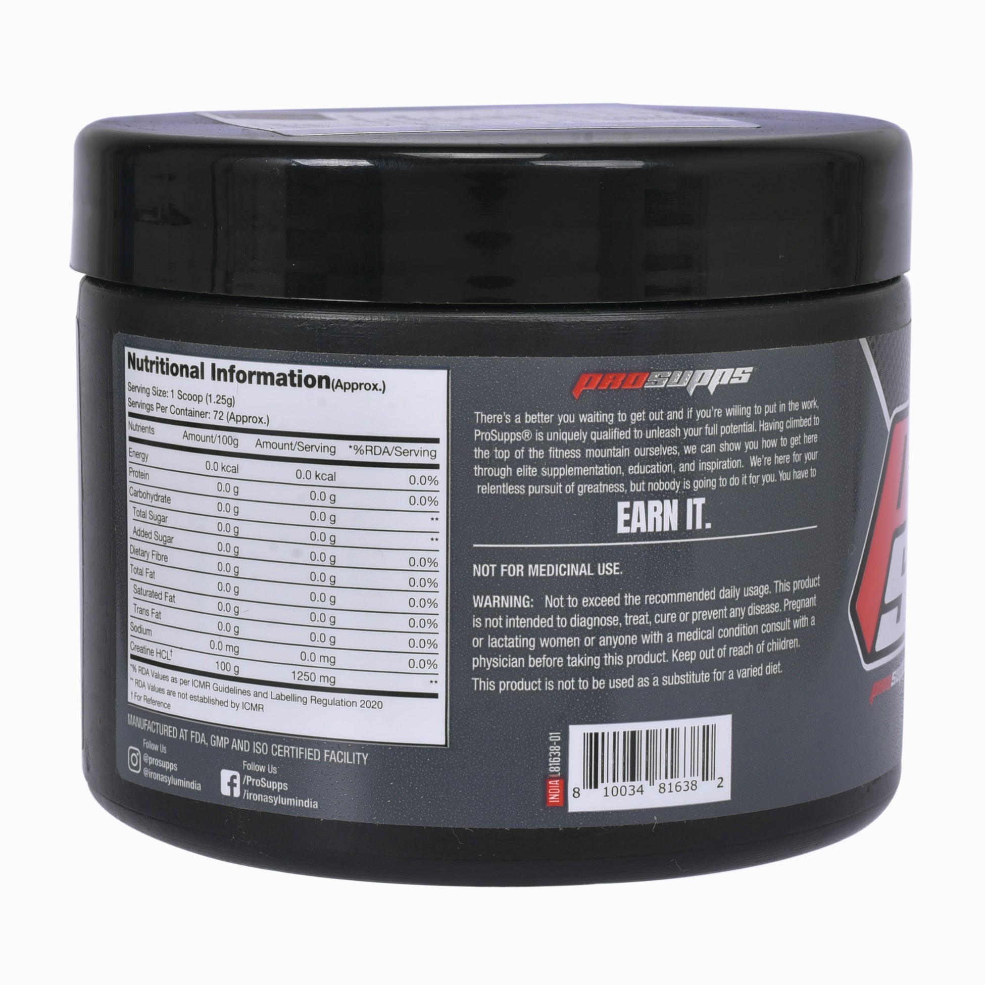ProSupps Creatine HCL 90gm, 72 servings