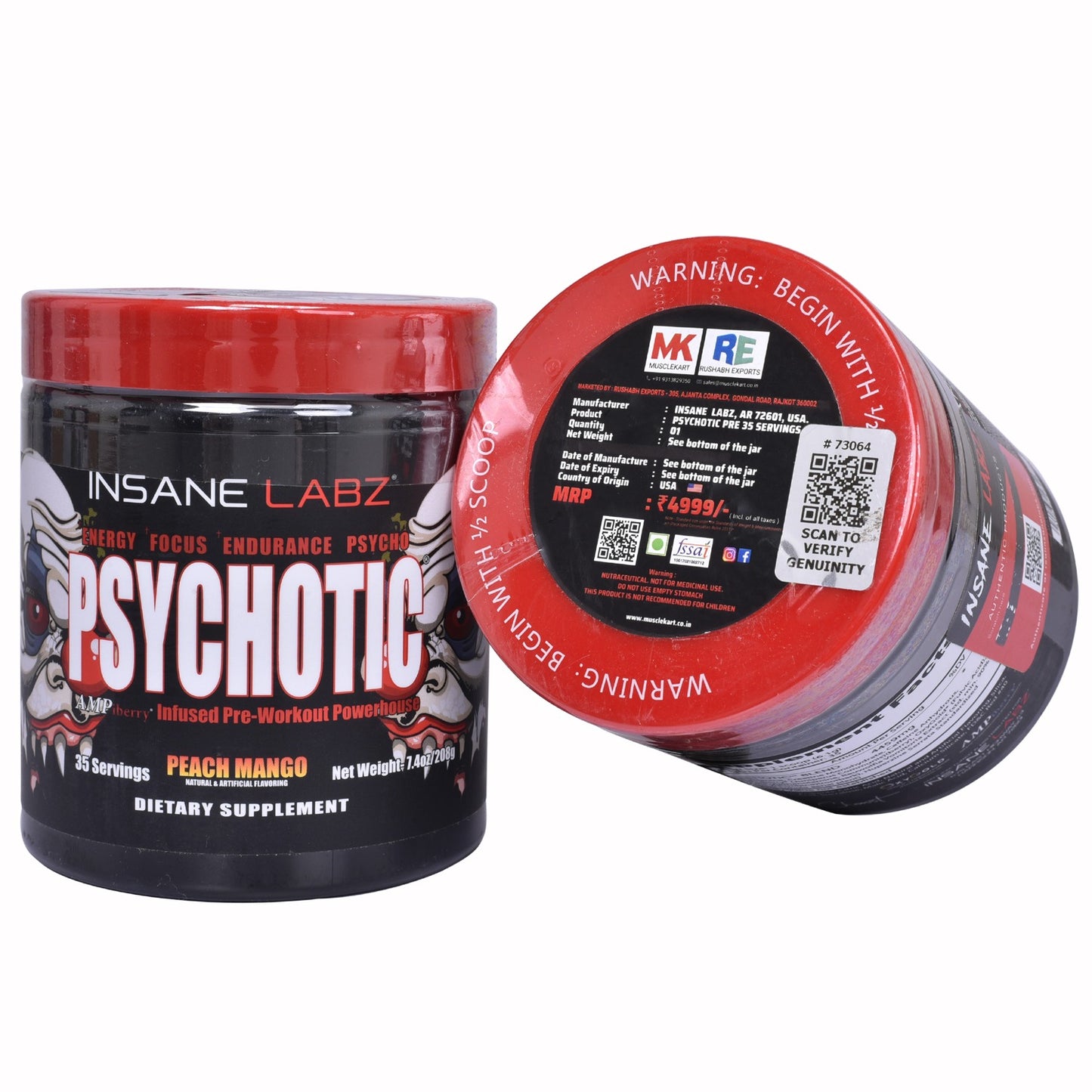 Insane Labs Psychotic Pre-workout | 35 Servings - Insane Labz - IL_Psychotic_BR