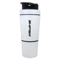 Nutrigize Stainless Steel Shaker Bottle, Protein Shaker with Extra Compartment for storage, 590 ml