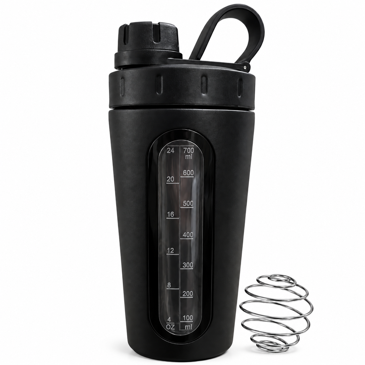 Nutrigize Stainless Steel Shaker Bottle 700ml with Measurement Window