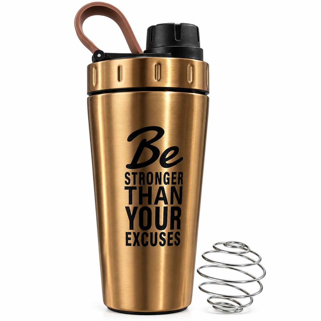 Nutrigize Stainless Steel Shaker Bottle 700ml with Measurement Window