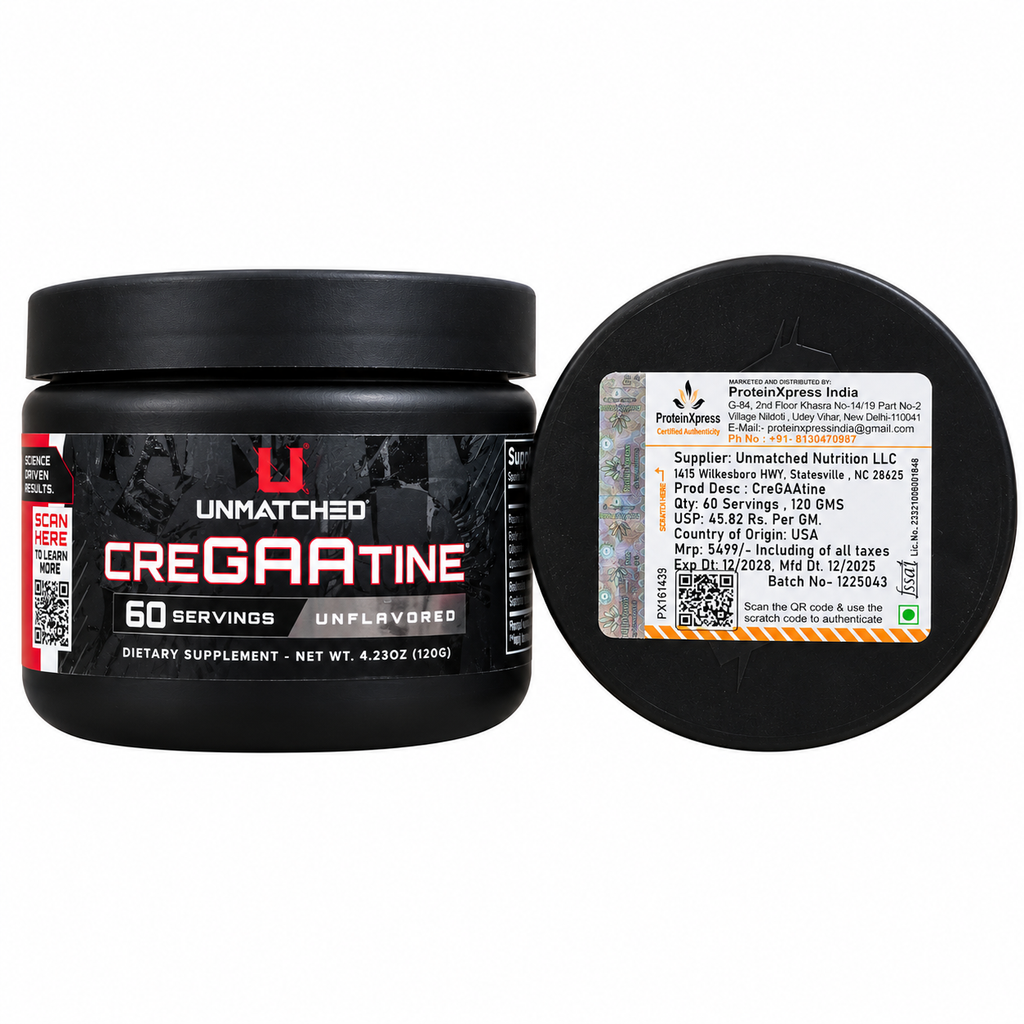 Unmatched CreGAAtine Powder – Unflavoured, 120g, 60 Servings