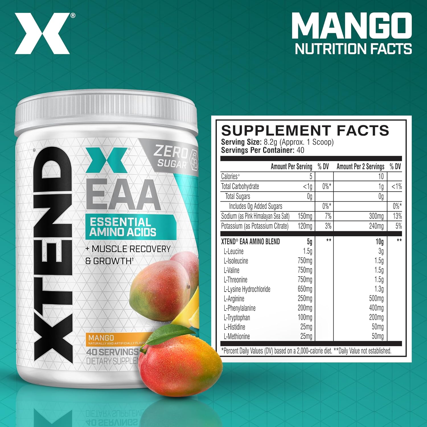 Scivation XTEND EAA + BCAA Powder, 40 servings