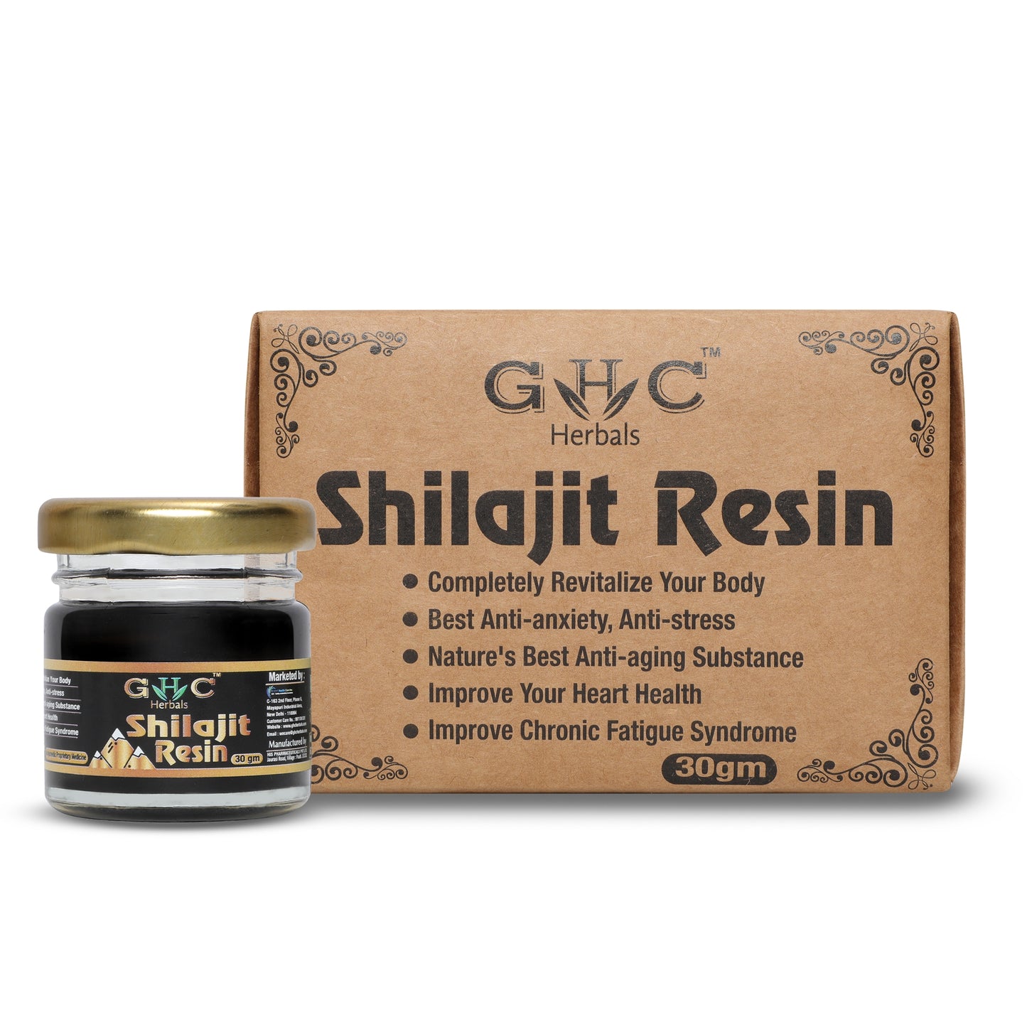 GHC Herbals Pure and Natural Shilajit Resin (30 gm)