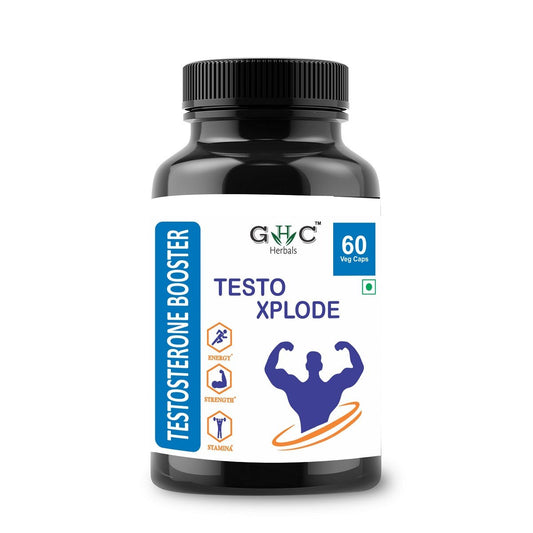 Testo Xplode | Natural Muscles Builder For Men | 60 Veg Capsules - GHC Herbals -