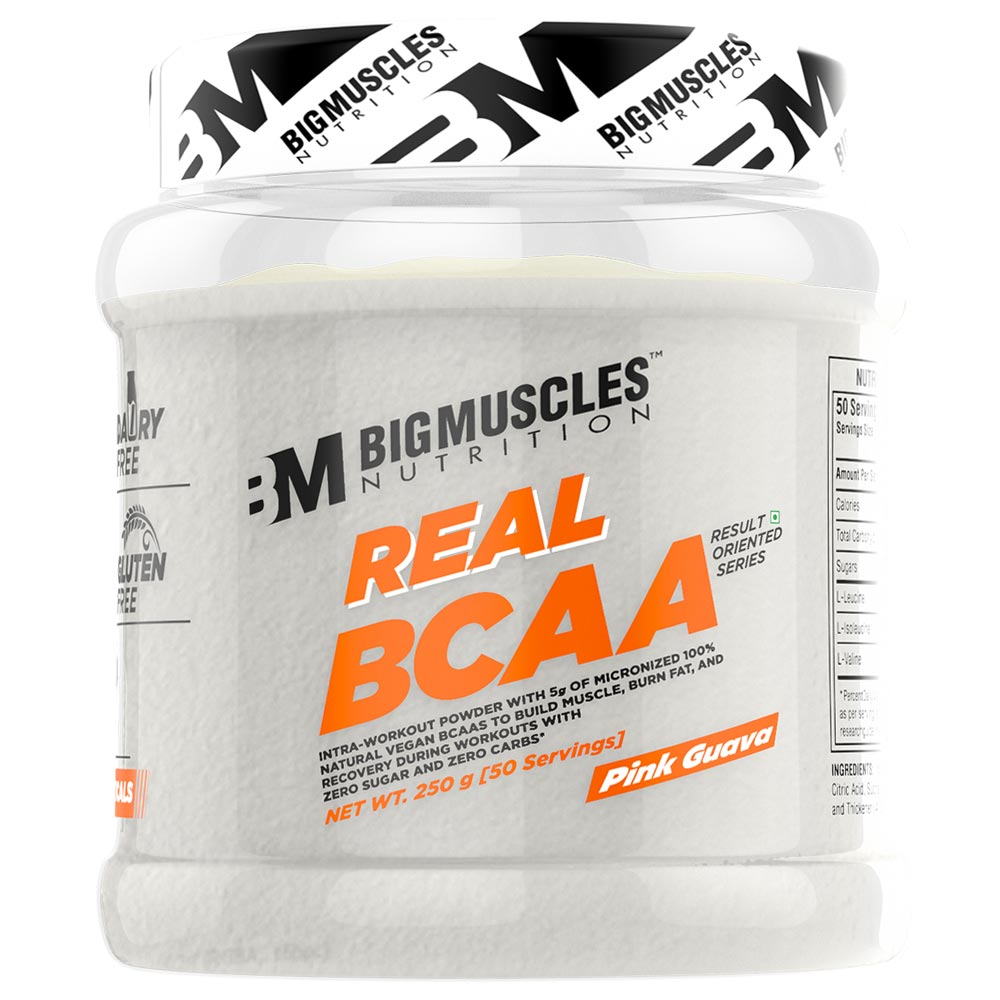 BigMuscles Real BCAA, 250 gm, 50 Servings