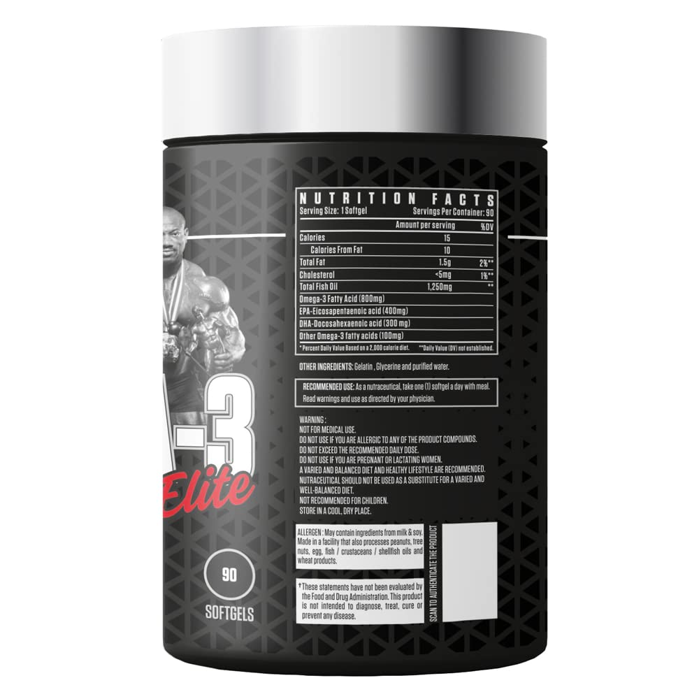 Dexter Jackson Black Series Omega-3 Elite, 90 Softgels - Dexter Jackson -