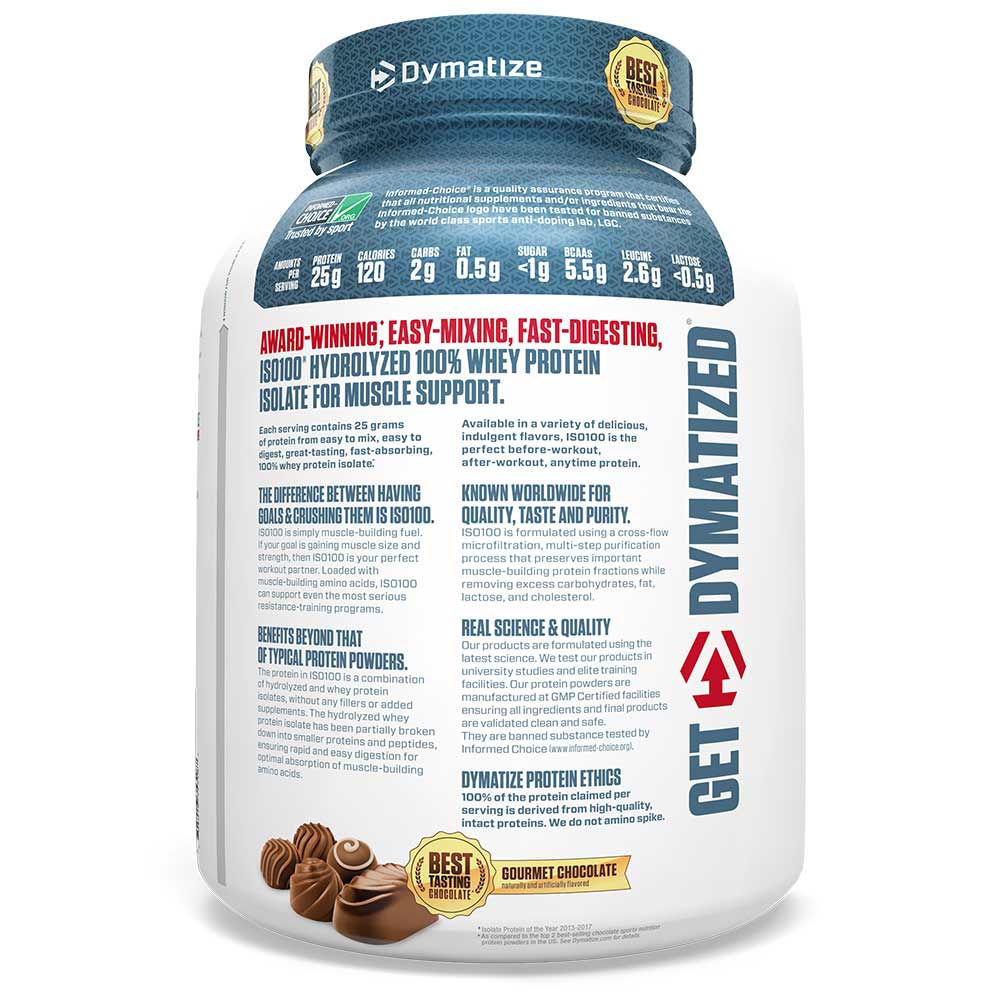 Dymatize ISO 100 Hydrolised Whey Protein Powder 5 lbs - Dymatize -