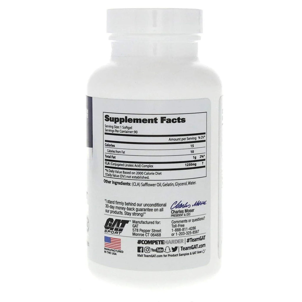 GAT CLA 1250, 90 Softgels - GAT - GAT_CLA_90