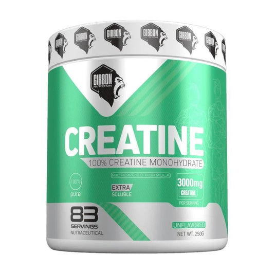 Gibbon Nutrition Creatine Monohydrate, Extra Soluble, 250gm, 83 servings - Gibbon Nutrition -