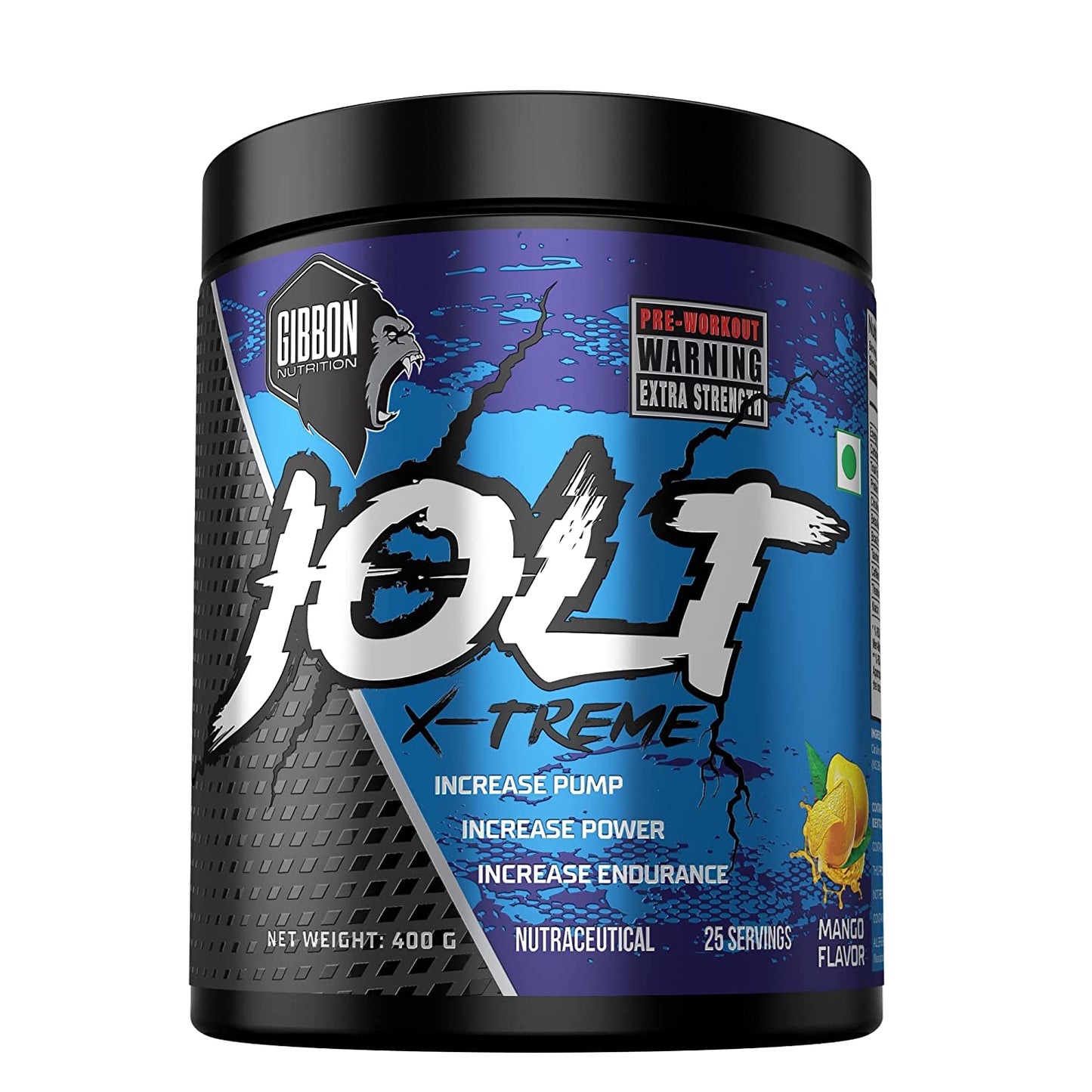 Gibbon Nutrition Jolt Xtreme Pre workout, 25 servings