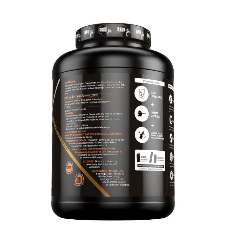 Gibbon Nutrition Muscle Whey Protein Powder 2kg - Gibbon Nutrition -