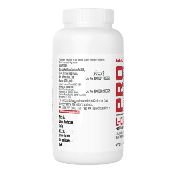 GNC Pro Performance L-Carnitine (500mg) 60 tablets - GNC -