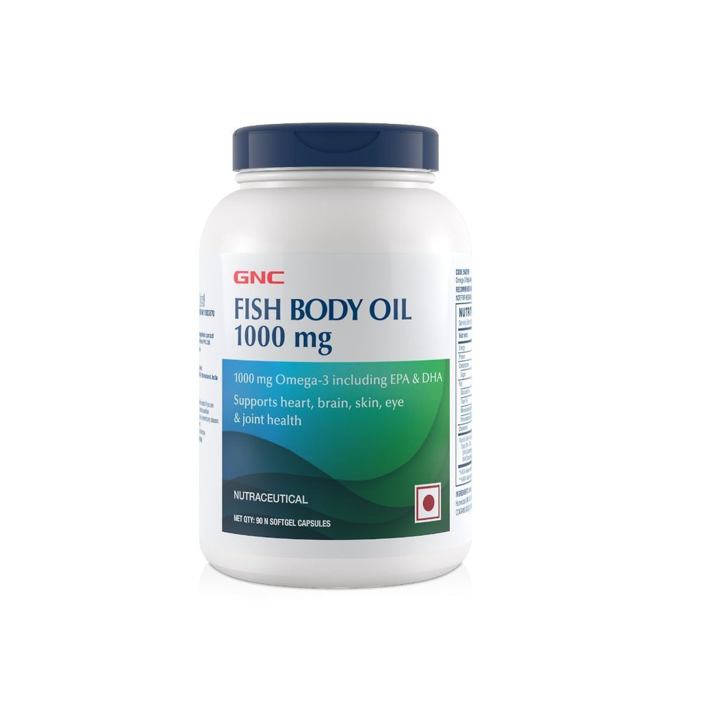 GNC Fish Body Oil 1000mg, 90 Softgels