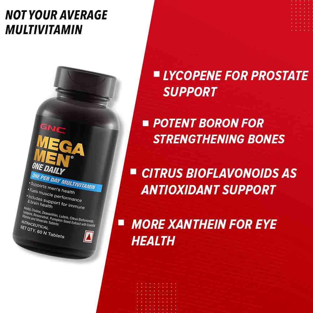 GNC Mega Men One Daily Multivitamin | 60 Tablets - GNC -