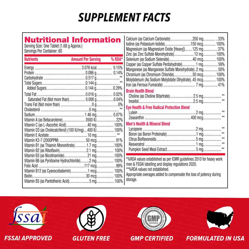 GNC Mega Men One Daily Multivitamin | 60 Tablets - GNC -