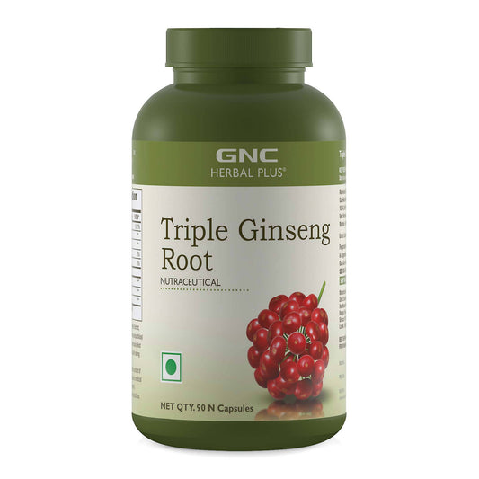 GNC Herbal Plus Triple Ginseng Root 90 Capsules - GNC -