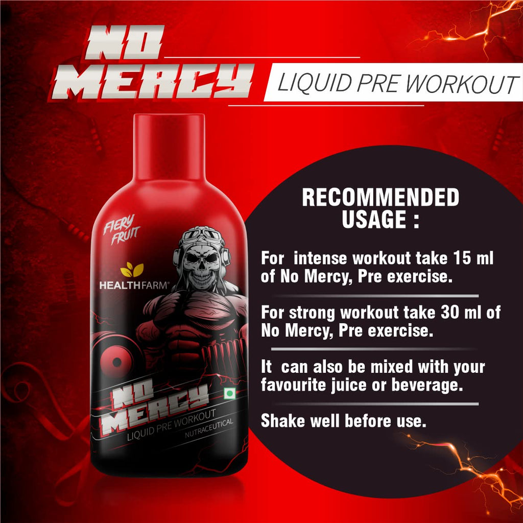 Healthfarm No Mercy liquid pre-workout 450ml