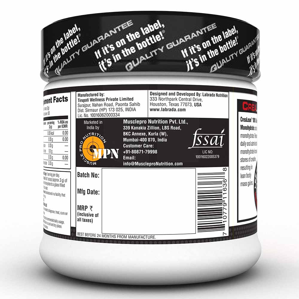 Labrada CreaLean Unflavoured 250gm, 83 servings - Labrada - LBRD_CreaLean