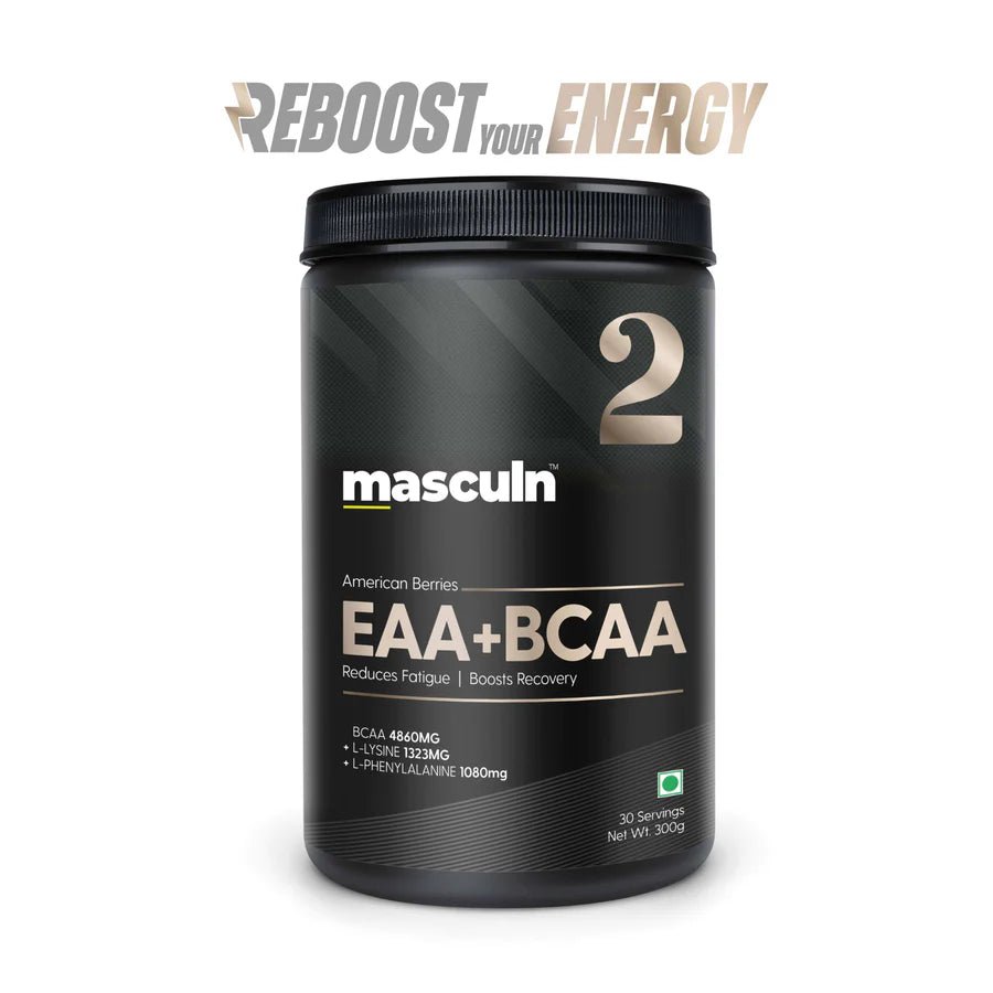 Masculn EAA+BCAA Muscle recovery Supplement for Men & Women, 300g - Masculn -
