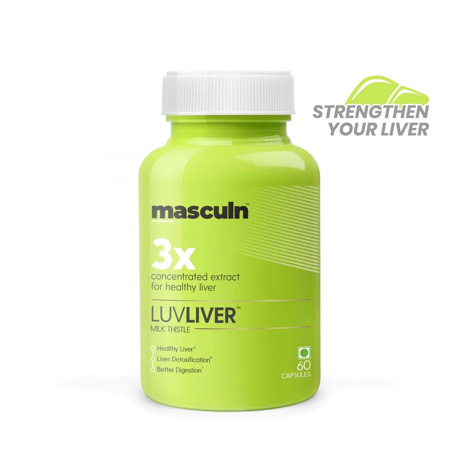 Masculn Liver Detox Supplement With Milk Thistle For Healthy Liver, 60 Capsules - Masculn -