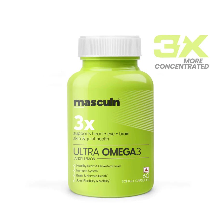 Masculn Ultra Omega 3 Fish Oil Capsules For Women & Men | 60 Softgels - Masculn -