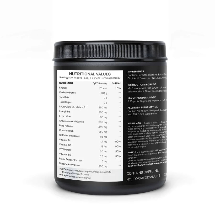 Masculn Pre Workout Supplement For Men & Women 200g - Masculn -