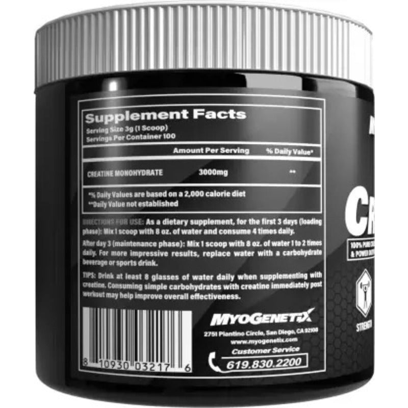Myogenetix Creatine Platinum Series 300g, 100 Servings