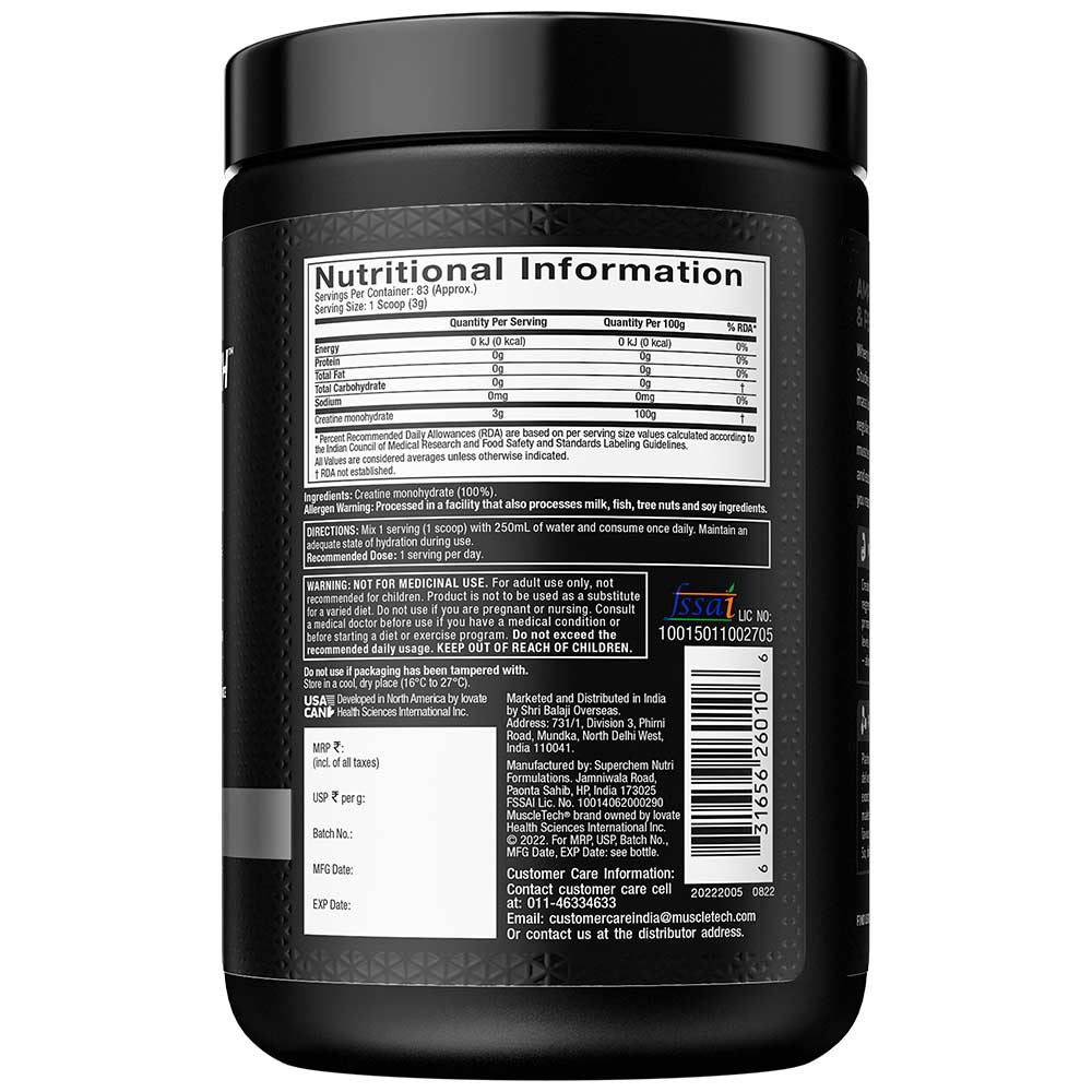 Muscletech Platinum 100% Creatine - Muscletech - MT_Creatine_250