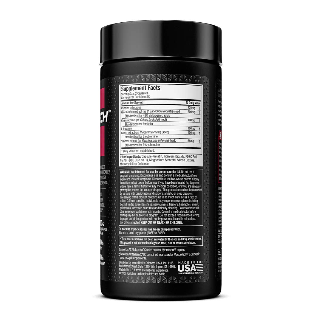 Muscletech Hydroxycut Hardcore Elite | 100 Count | Made in USA - Muscletech -