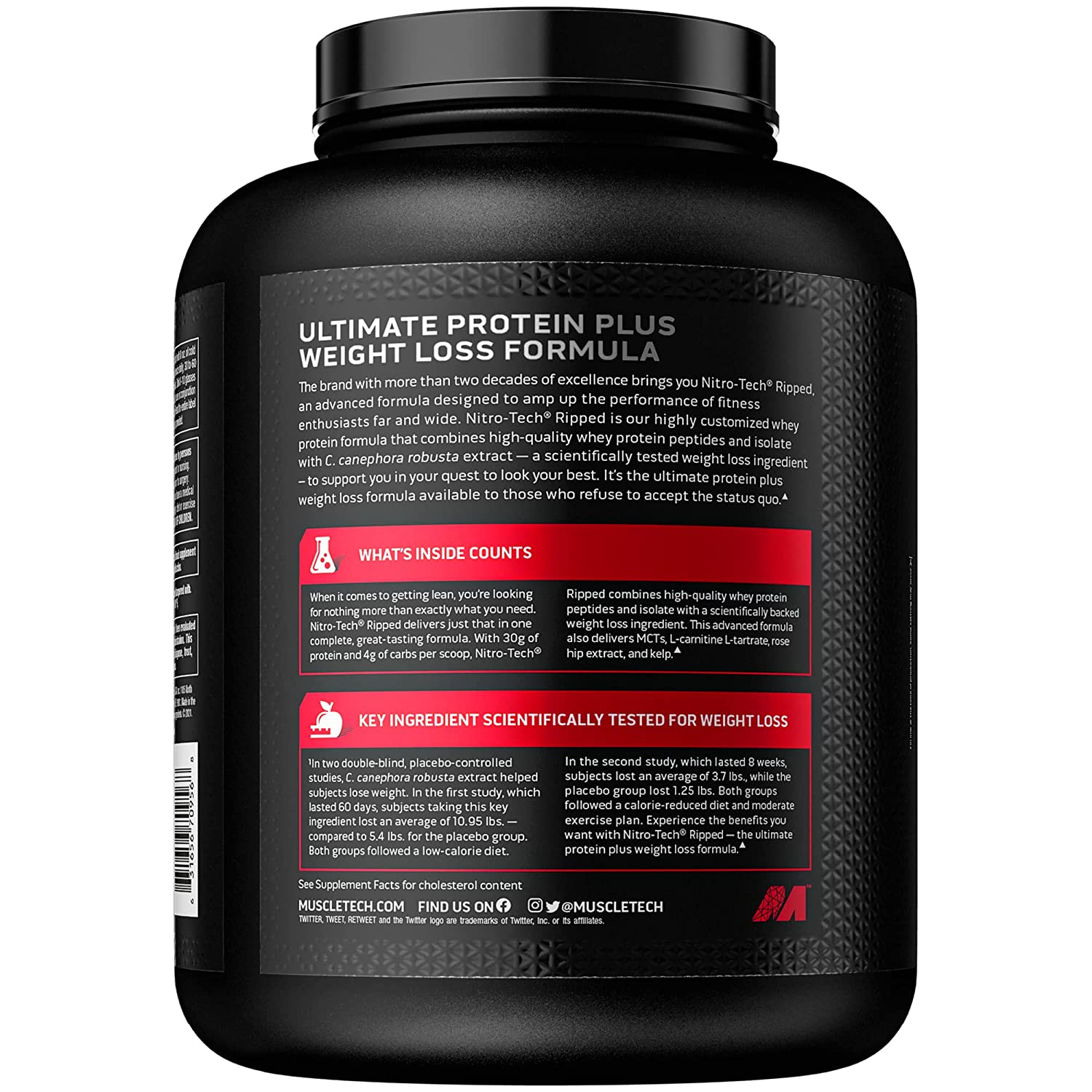 Muscletech Nitrotech Ripped, 1.81 kg