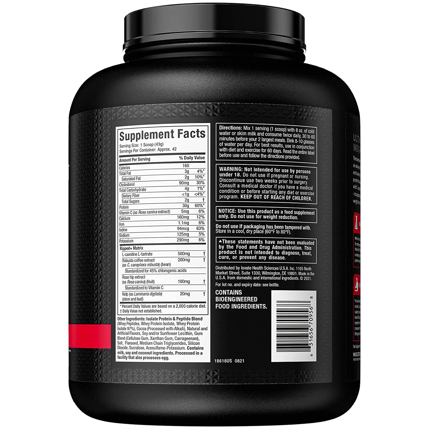 Muscletech Nitrotech Ripped, 1.81 kg