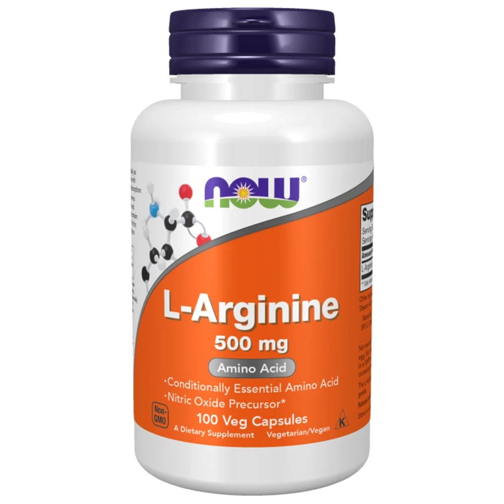 NOW L-Arginine 500mg | 100 Capsules – Nutrigize