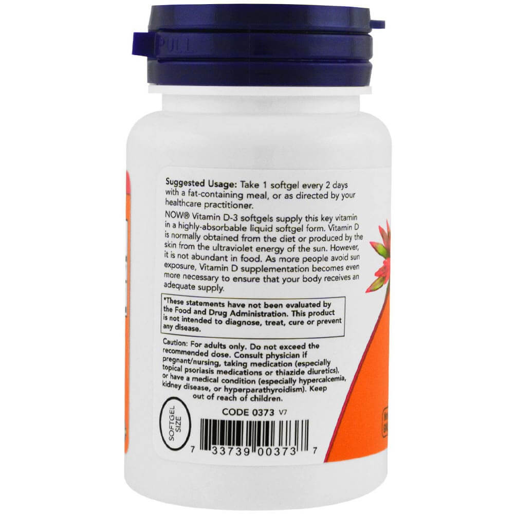 Now Vitamin D3 (5000 IU), 240 softgels