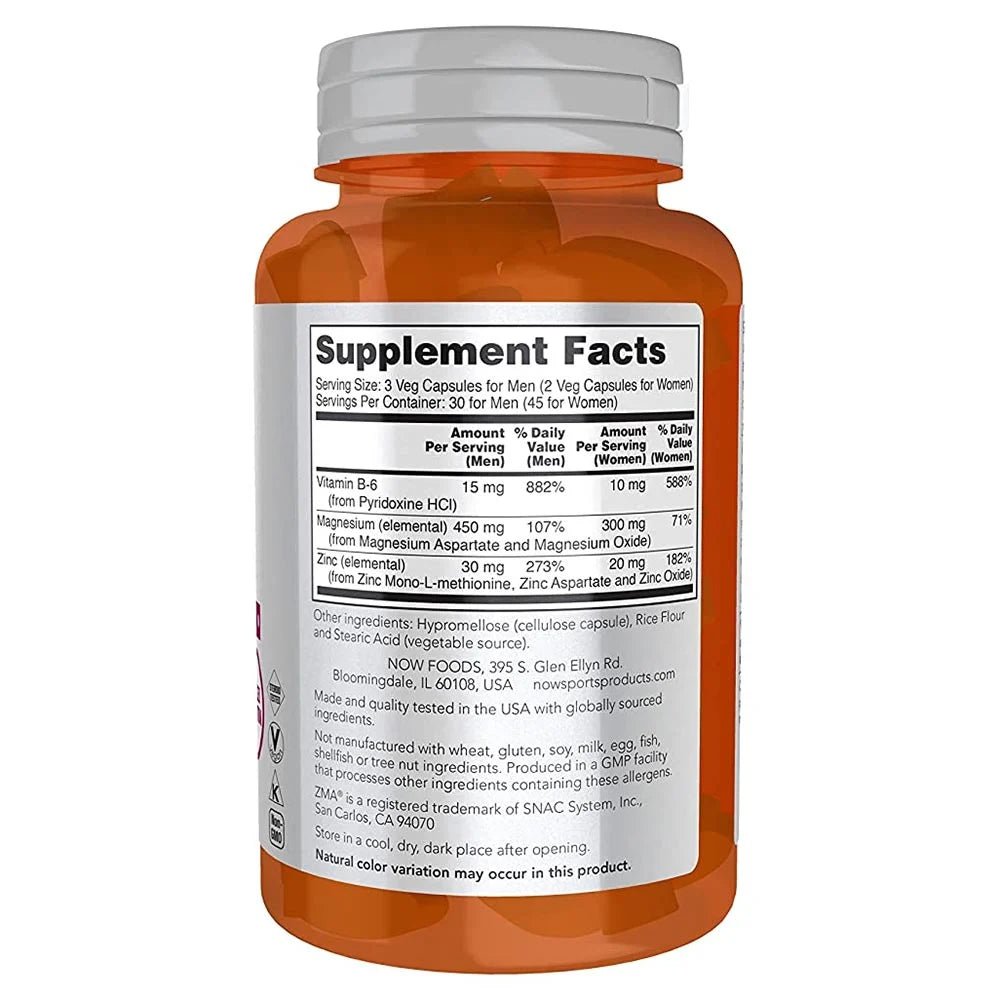 NOW ZMA Sports Recovery 90 Capsules - NOW Foods -